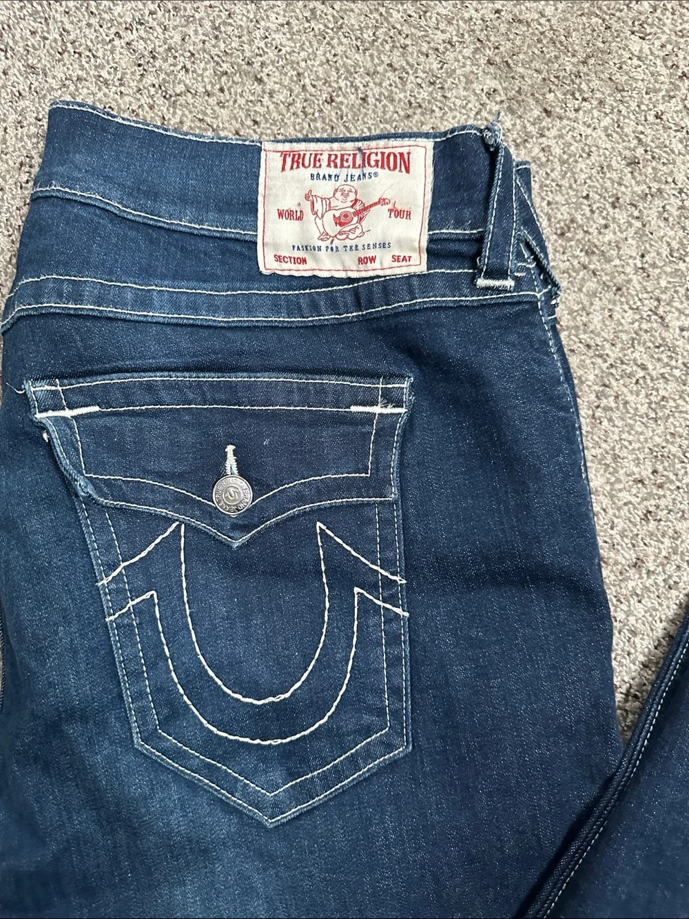 True religion Rocco relaxed skiny Men's Dark Blue Slim Fit Jeans 38